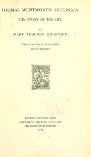 Cover of: Thomas Wentworth Higginson by Mary Potter Thacher Higginson