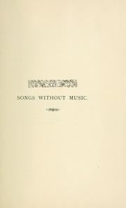 Cover of: Songs without music by Hamilton Aïdé