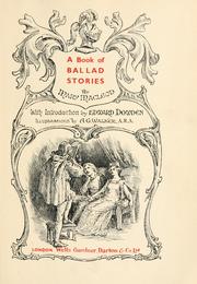 Cover of: A book of ballad stories by Mary Macleod Banks
