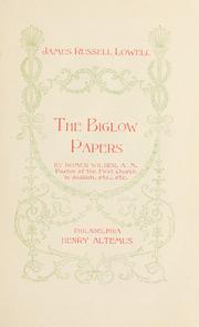 Cover of: Biglow papers. by James Russell Lowell