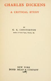 Cover of: Charles Dickens by Gilbert Keith Chesterton