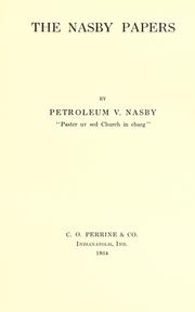 Cover of: The Nasby papers by David Ross Locke