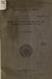 Cover of: Species of Turritella from the Buda and Georgetown limestones of Texas by Alva Christine Ellisor