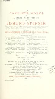 Cover of: Complete works in verse and prose. by Edmund Spenser