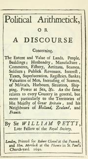 Cover of: Political arithmetick