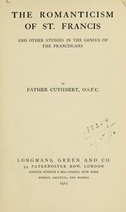 Cover of: The romanticism of St. Francis