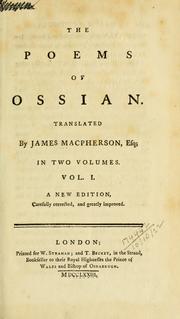 The poems of Ossian by James Macpherson