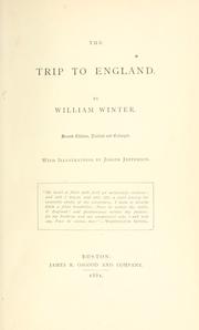 The trip to England by William Winter