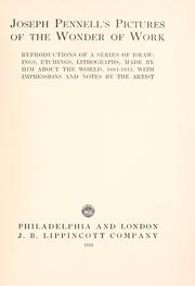 Cover of: Joseph Pennell's pictures of the wonder of work by Joseph Pennell