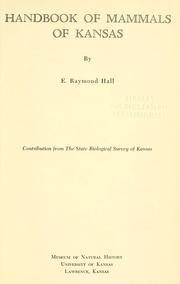 Cover of: Handbook of mammals of Kansas by E. Raymond Hall