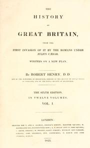 Cover of: The history of Great Britain by Henry, Robert