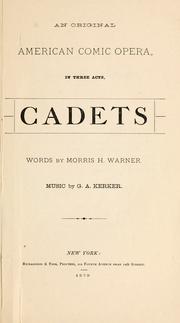 Cover of: Cadets by Gustave Kerker