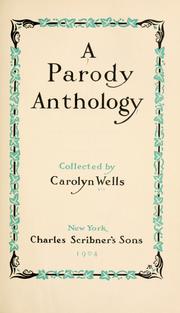 Cover of: A parody anthology by Carolyn Wells
