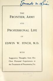 Cover of: The frontier, army and professional life
