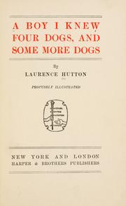 Cover of: A boy I knew: Four dogs, and Some more dogs