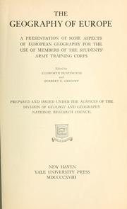 Cover of: The geography of Europe