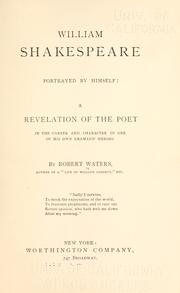 Cover of: William Shakespeare portrayed by himself by Waters, Robert