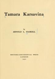 Cover of: Thamar Karsavina