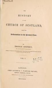 Cover of: The history of the Church of Scotland by Thomas Stephen