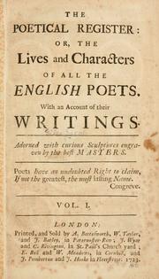 The poetical register by Giles Jacob