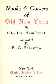 Cover of: Nooks & corners of old New York by Charles Hemstreet
