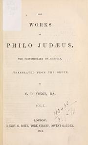 Cover of: works Philo Judaeus, the contemporary of Josephus