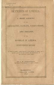 Cover of: Sketches of Liberia by James Washington Lugenbeel, James Washington Lugenbeel