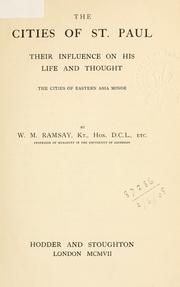 Cover of: The cities of St. Paul by Ramsay, William Mitchell Sir