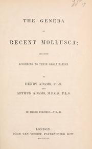 Cover of: The genera of recent Mollusca by Adams, Henry