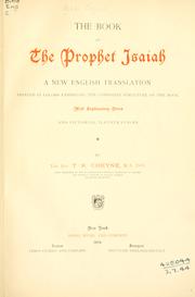 Cover of: The Book of the Prophet Isaiah: a new English translation; printed in colors exhibiting the composite structure of the books, with explanatory notes and pictorial illustrations