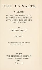 Cover of: The dynasts by Thomas Hardy