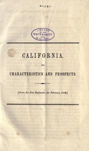 Cover of: California, its characteristics and prospects. by Horace Bushnell