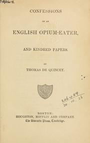 Cover of: Works. by Thomas De Quincey