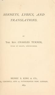 Cover of: Sonnets, lyrics, and translations.