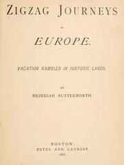 Cover of: Zigzag journeys in Europe by Hezekiah Butterworth