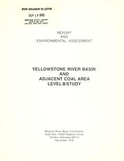Yellowstone River basin and adjacent coal area level B study by Missouri River Basin Commission.