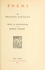 Cover of: Poems. by Charles Kingsley
