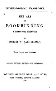 Cover of: The art of bookbinding. by Joseph William Zaehnsdorf, Joseph William Zaehnsdorf