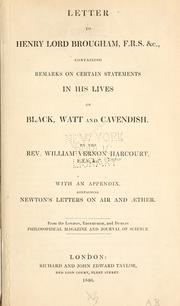 Cover of: Letter to Henry Lord Brougham ... by Harcourt, William George Granville Vernon Rev.