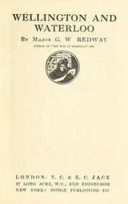 Cover of: Wellington and Waterloo by G. W. Redway