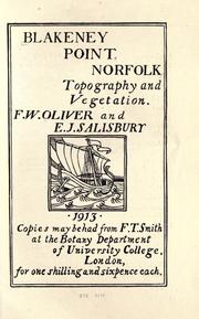 Cover of: Blakeney Point, Norfolk by Oliver, F. W.