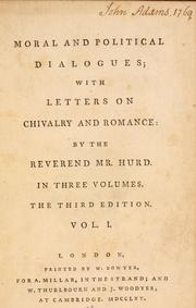 Cover of: Moral and political dialogues by Richard Hurd, Richard Hurd