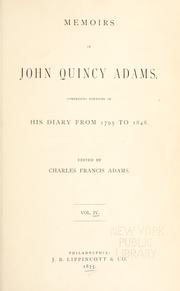 Cover of: Memoirs of John Quincy Adams by John Quincy Adams