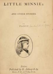 Cover of: Little Minnie, and other stories by Isabella Macdonald Alden