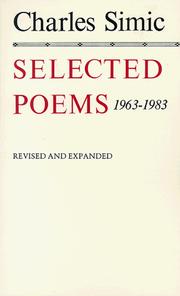 Cover of: Selected poems, 1963-1983 by Charles Simic