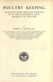 Cover of: Poultry keeping by Harry Reynolds Lewis, Harry Reynolds Lewis