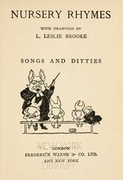 Cover of: Nursery rhymes by with drawings by L. Leslie Brooke.
