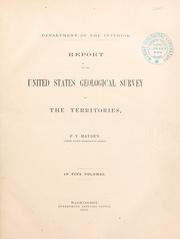 Cover of: Report of the United States Geological Survey of the territories