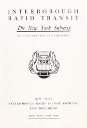 Cover of: Interborough Rapid Transit: the New York subway by Interborough Rapid Transit Company.