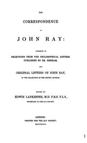Cover of: The correspondence of John Ray by John Ray